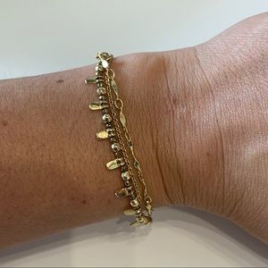 Stella and dot adjustable layered petal bracelet - like new